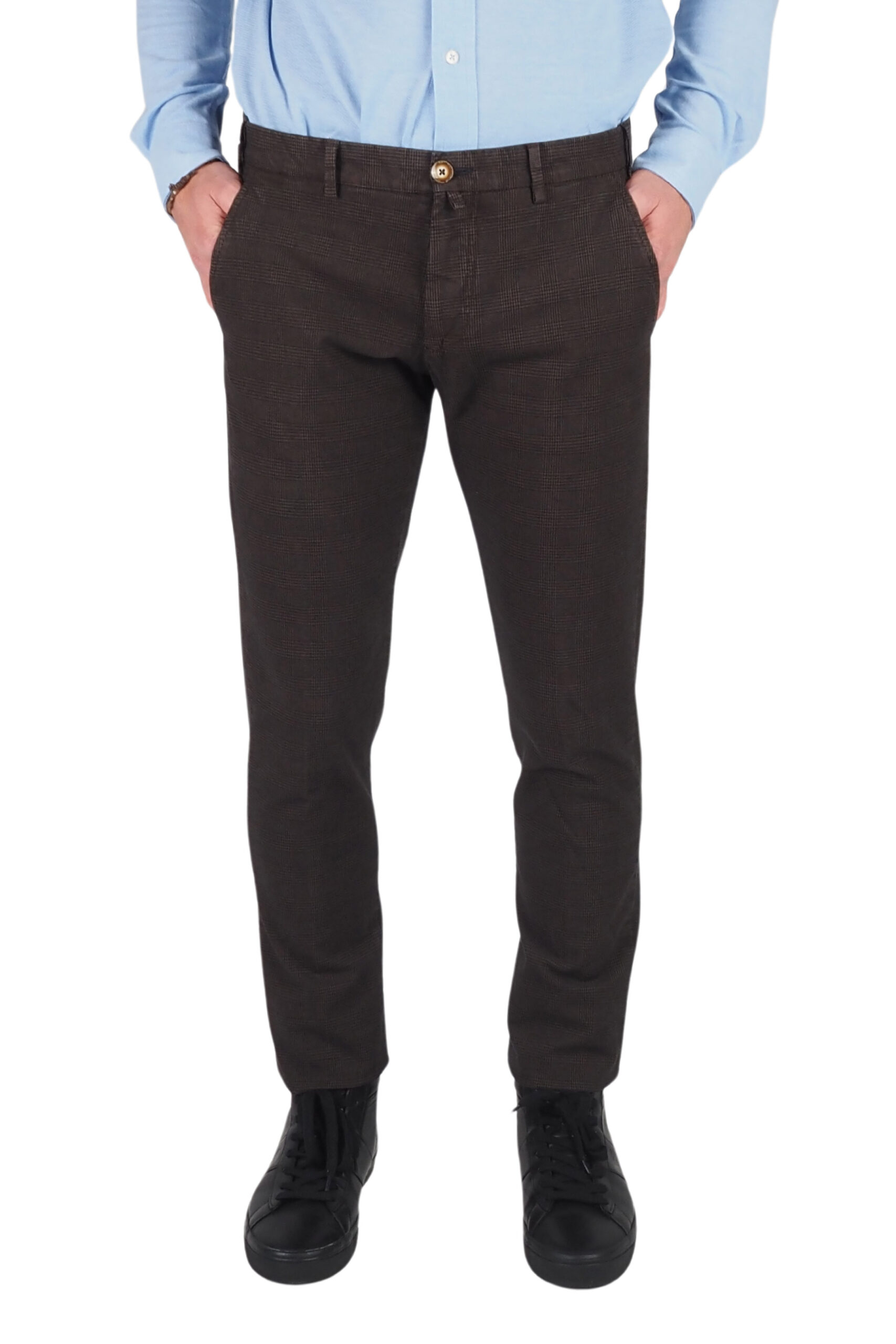 Pantaloni marroni invernali super slim