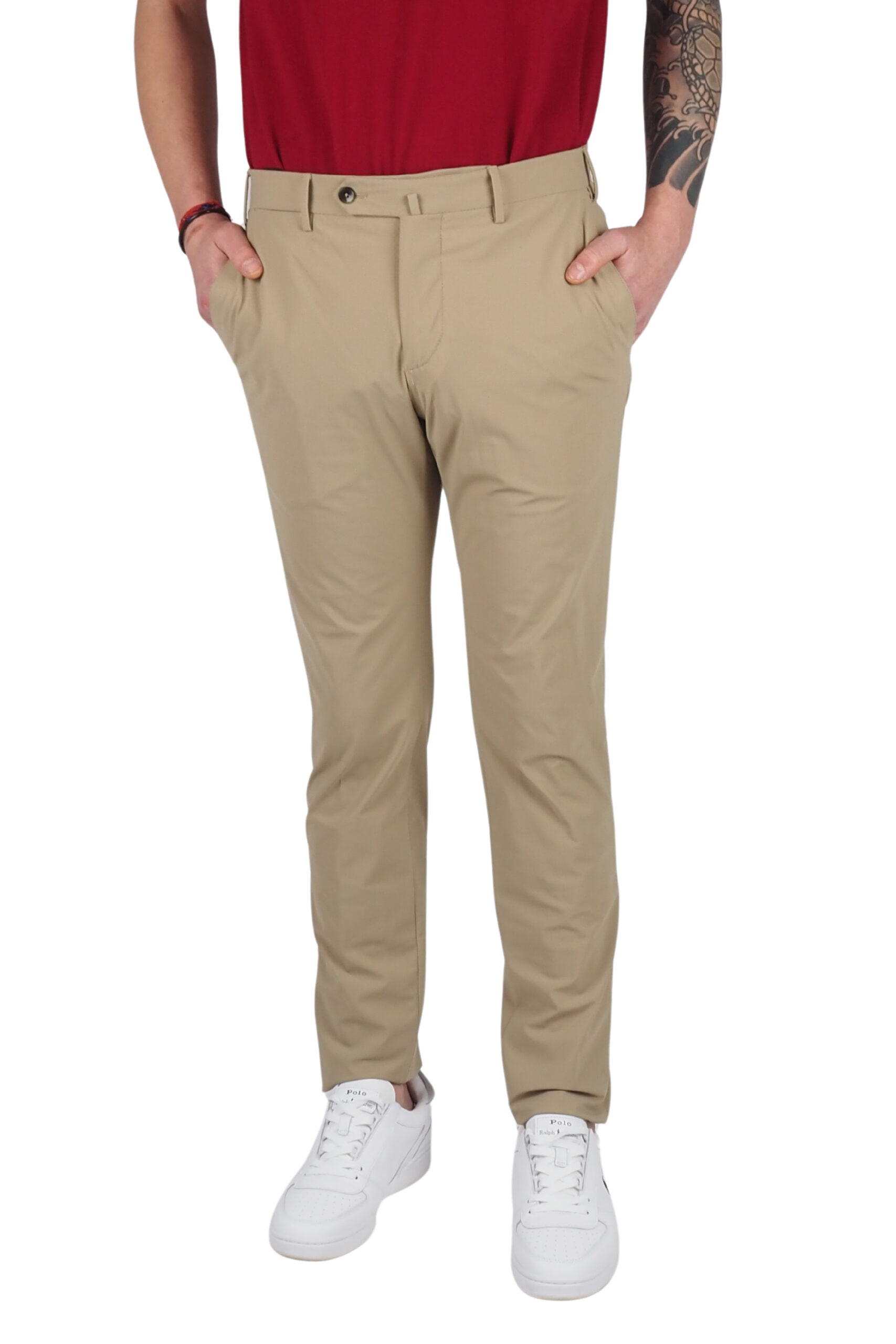 Pantaloni tessuto tecnico beige