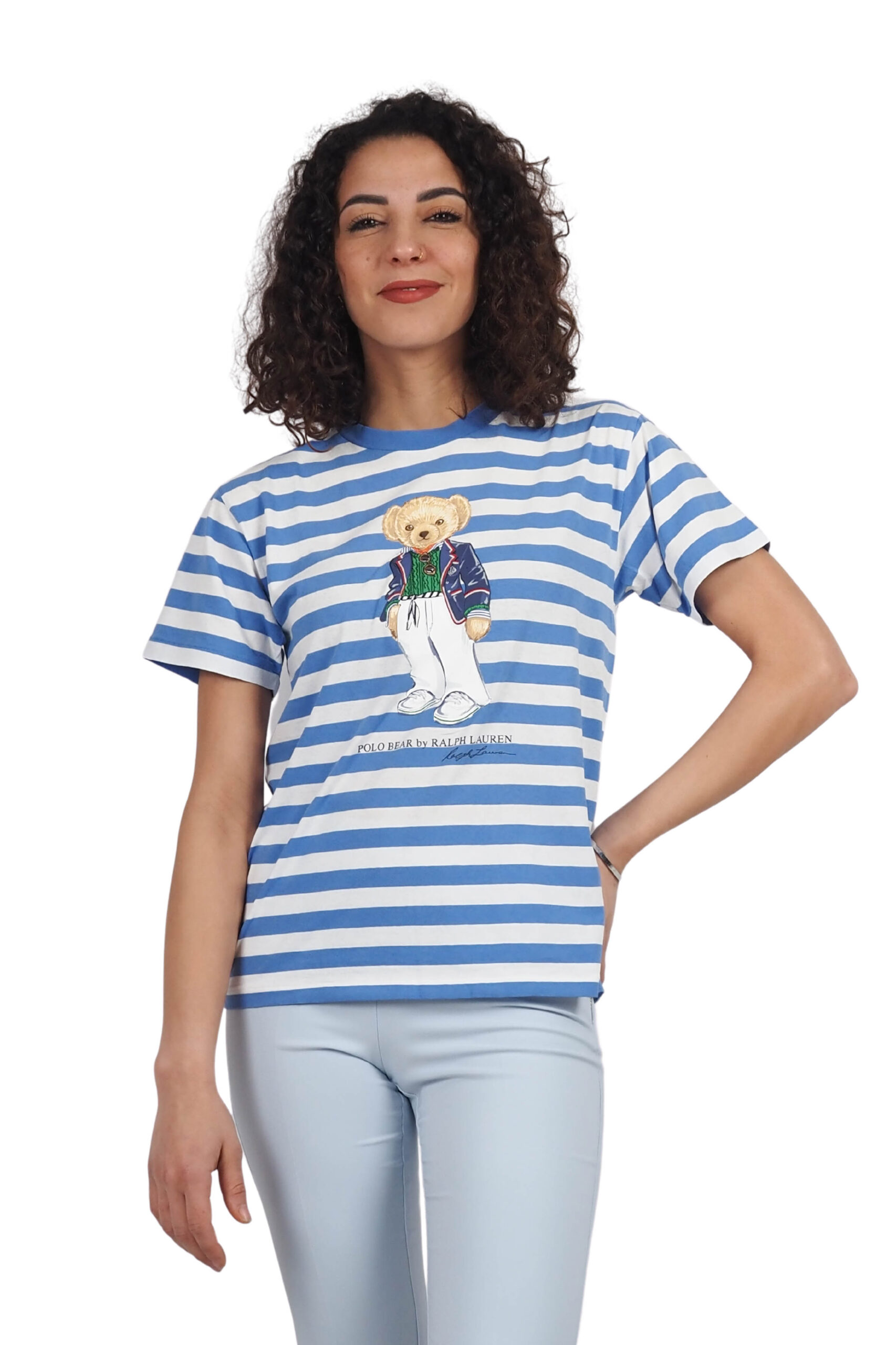 Polo Ralph Lauren T-shirt Polo Bear righe donna
