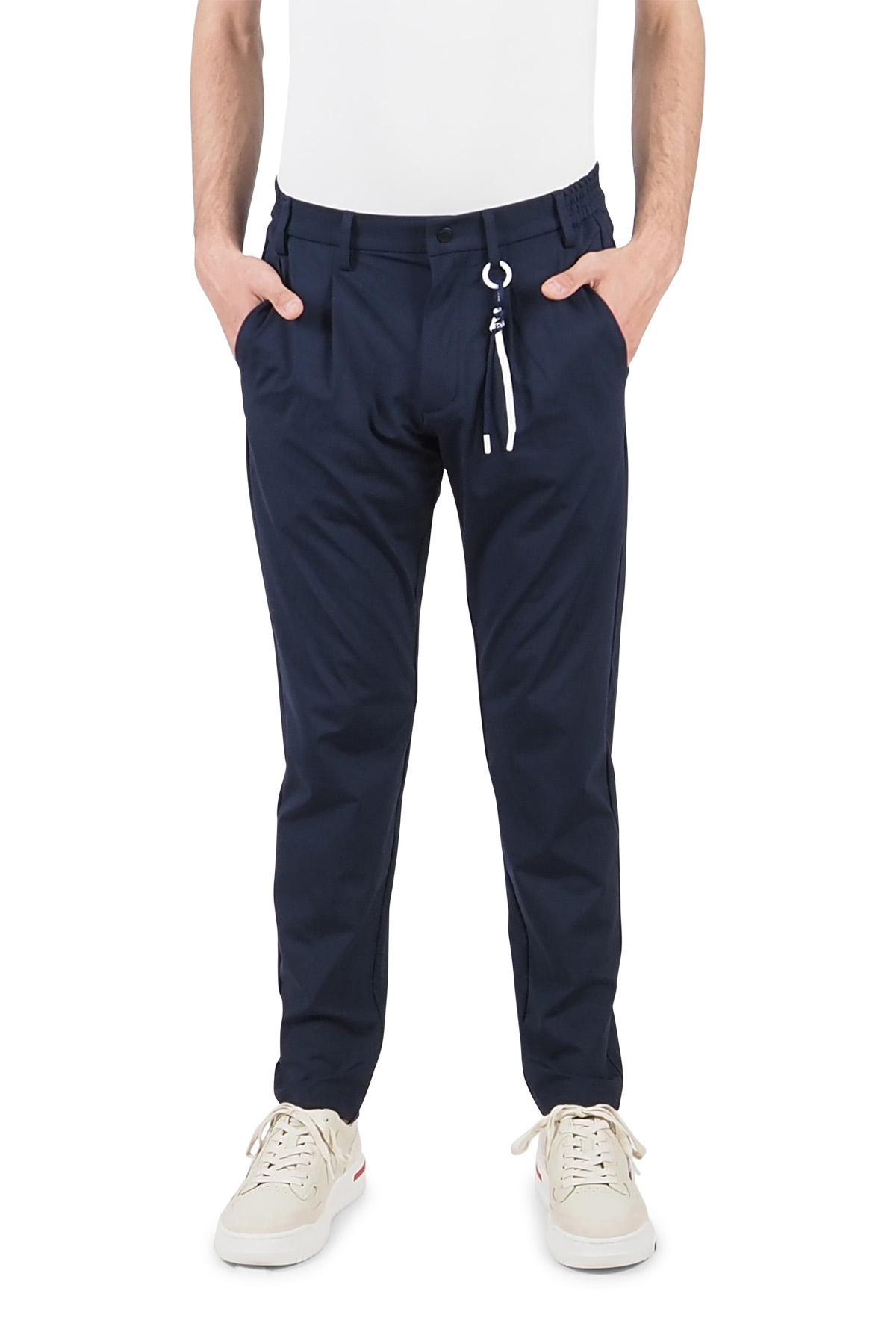 Pantaloni blu leggerissimi in tessuto tecnico