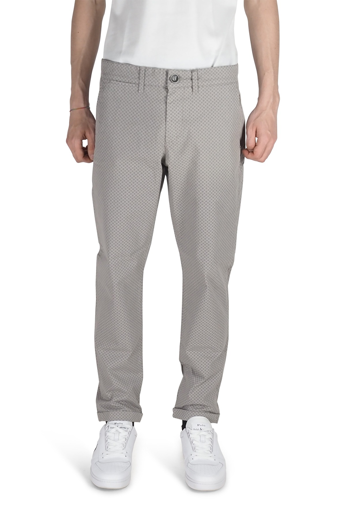 Jeckerson pantaloni uomo fantasia grigio
