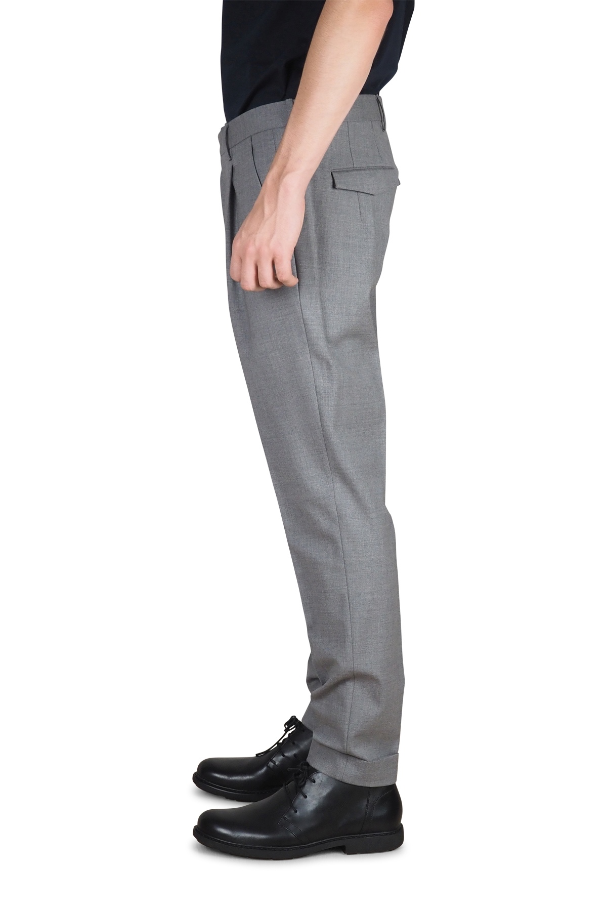 PT Torino pantaloni fresco lana grigio medio