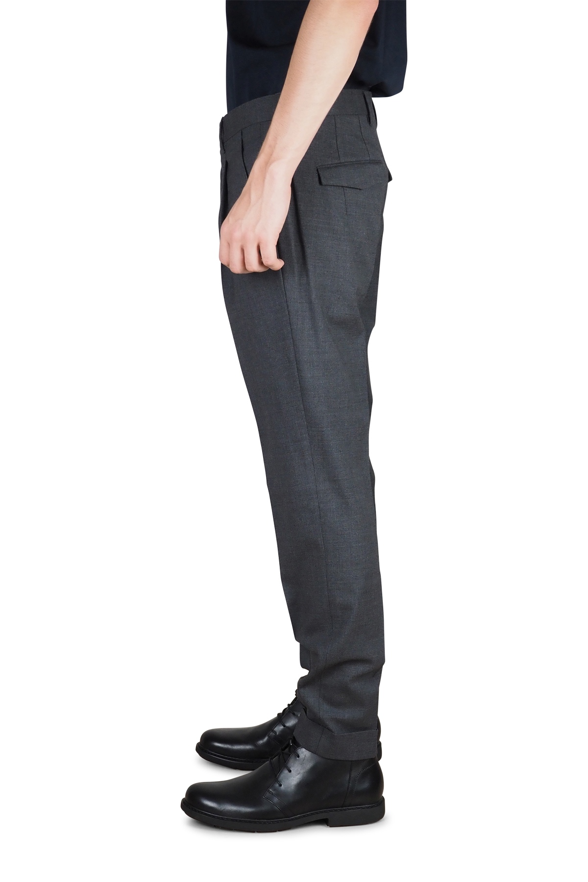 PT Torino pantaloni fresco lana grigio scuro