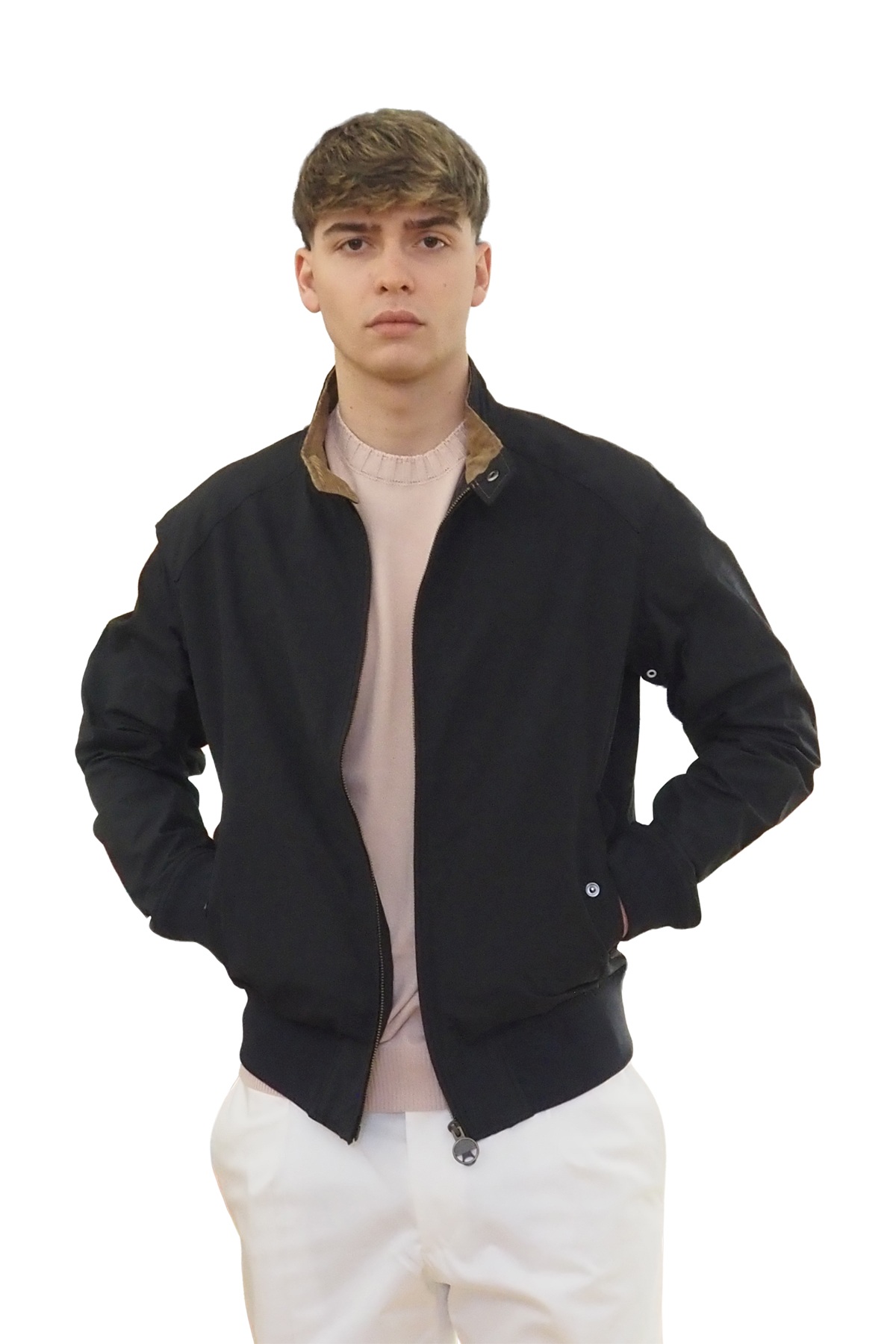 Barbour uomo corto blu