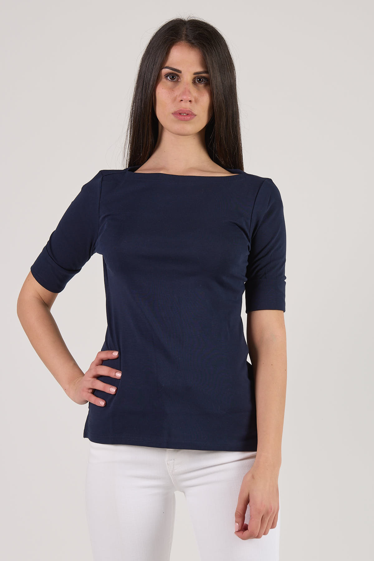 T-shirt mezza manica blu