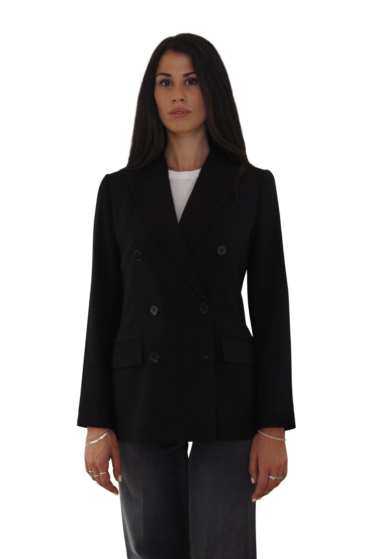 Blazer elegante in crèpe di lana