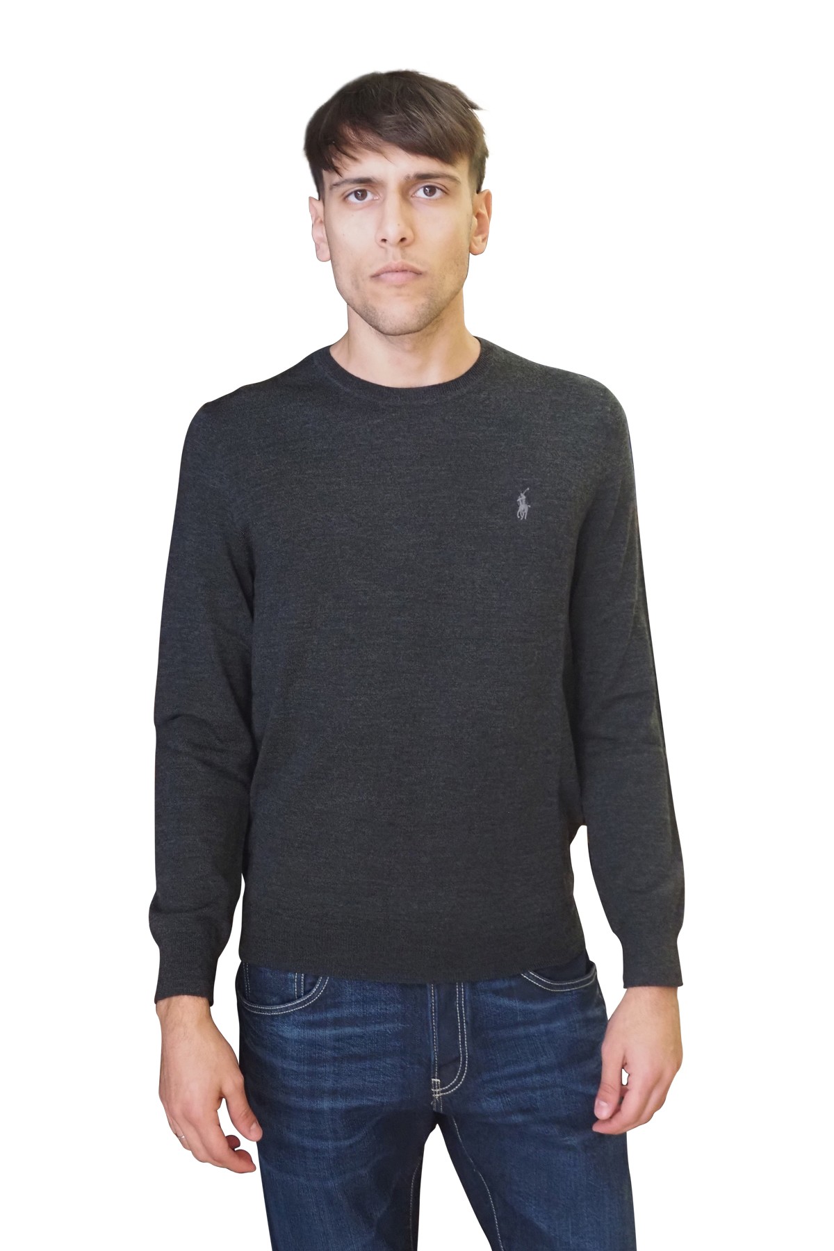 Maglia grigia leggera lana merino