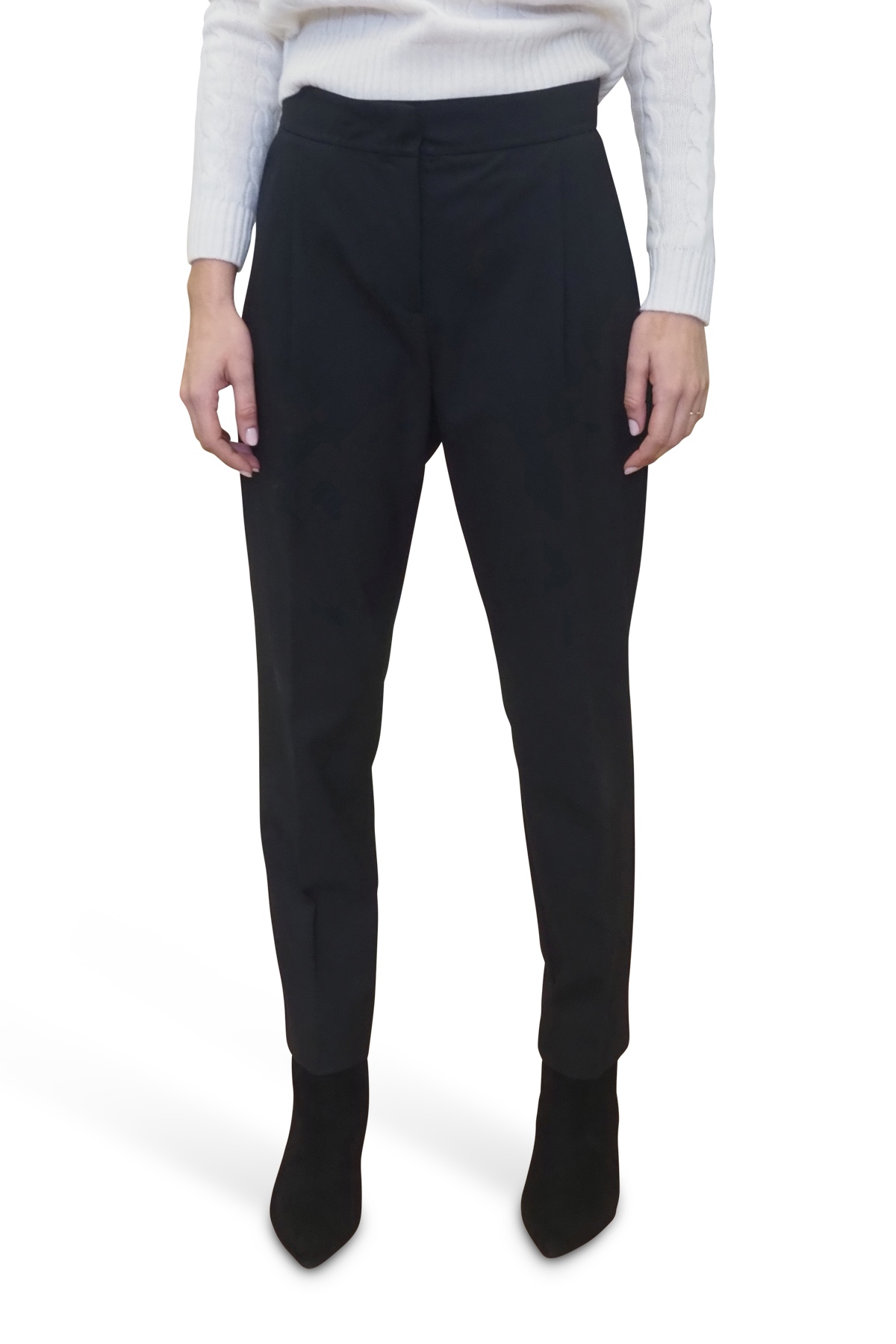 Pantaloni neri vita alta