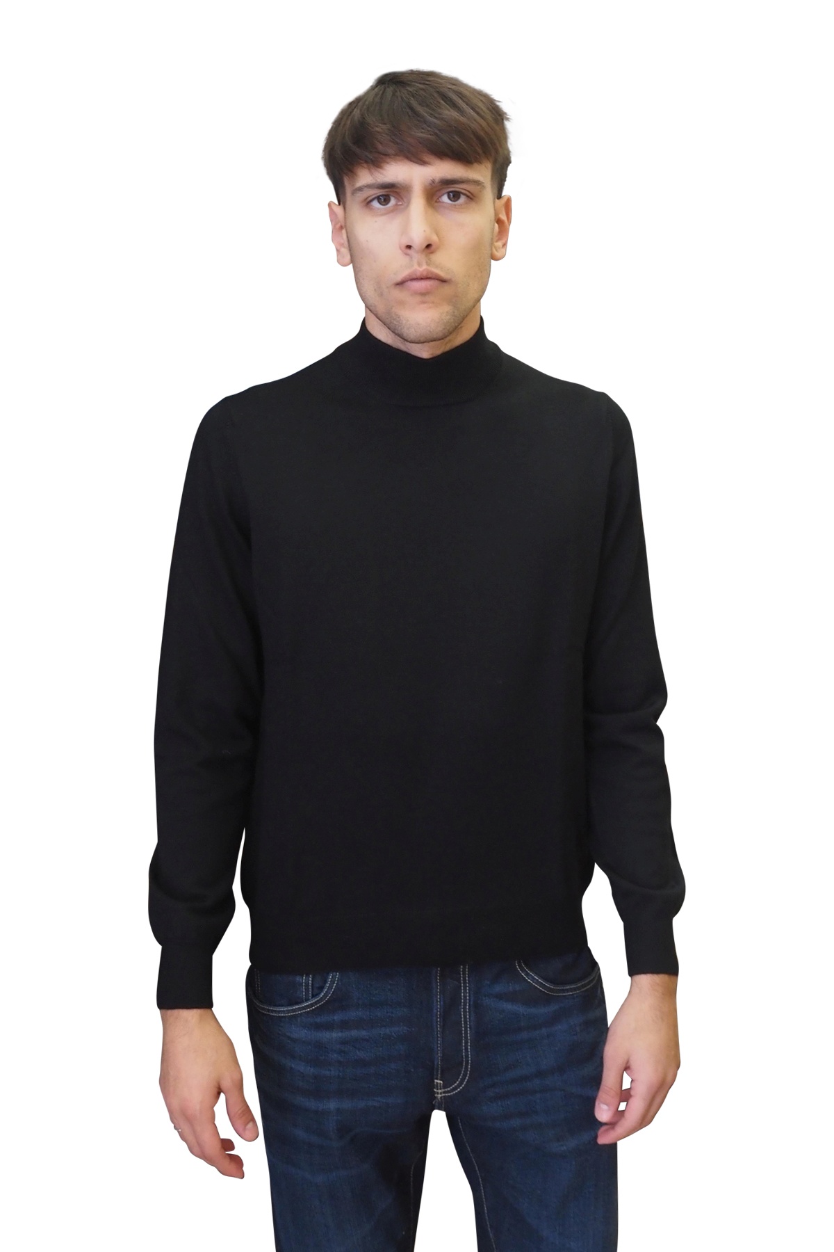 Maglia collo a lupetto nera