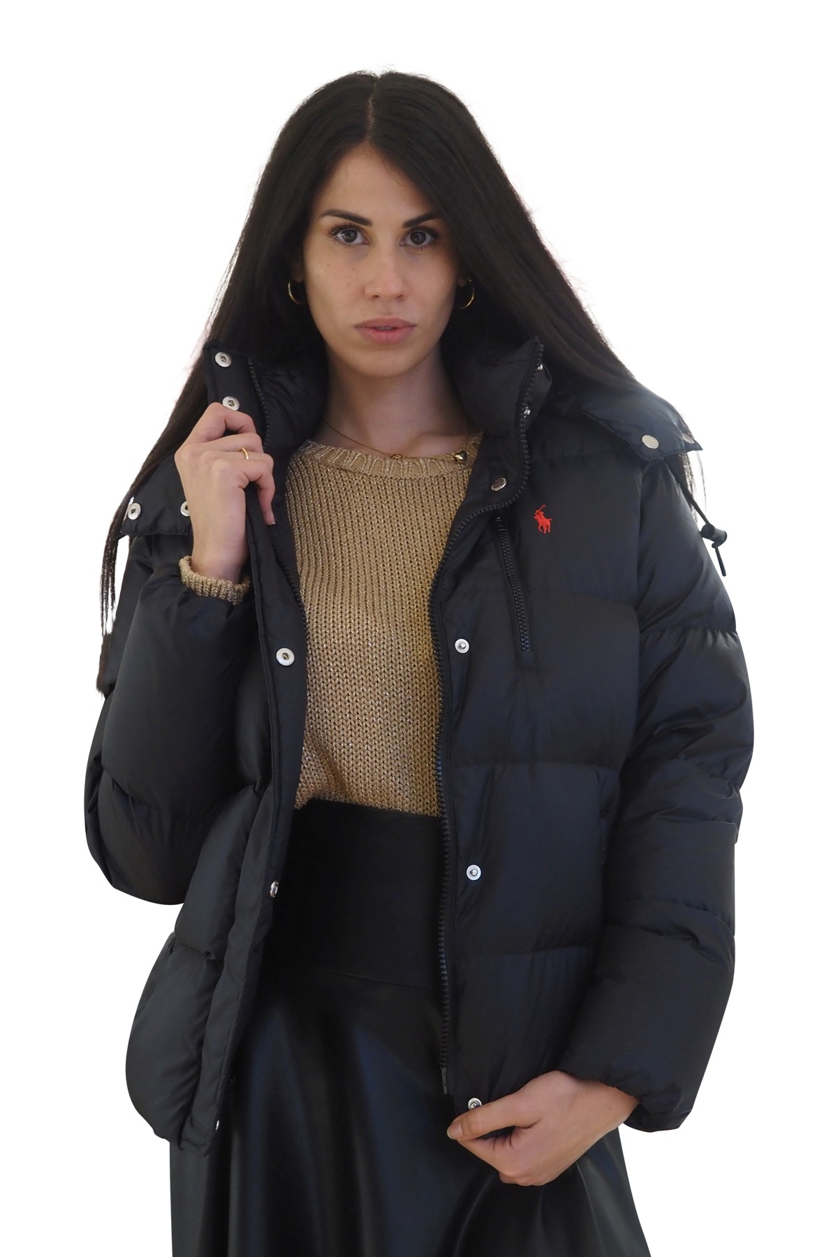 Piumino nero per donna