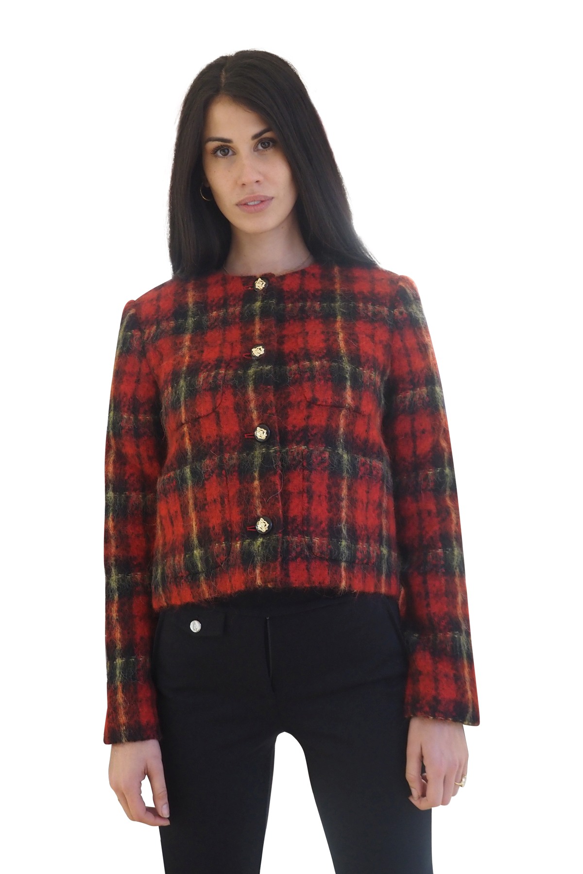 Giacca corta scozzese in Mohair