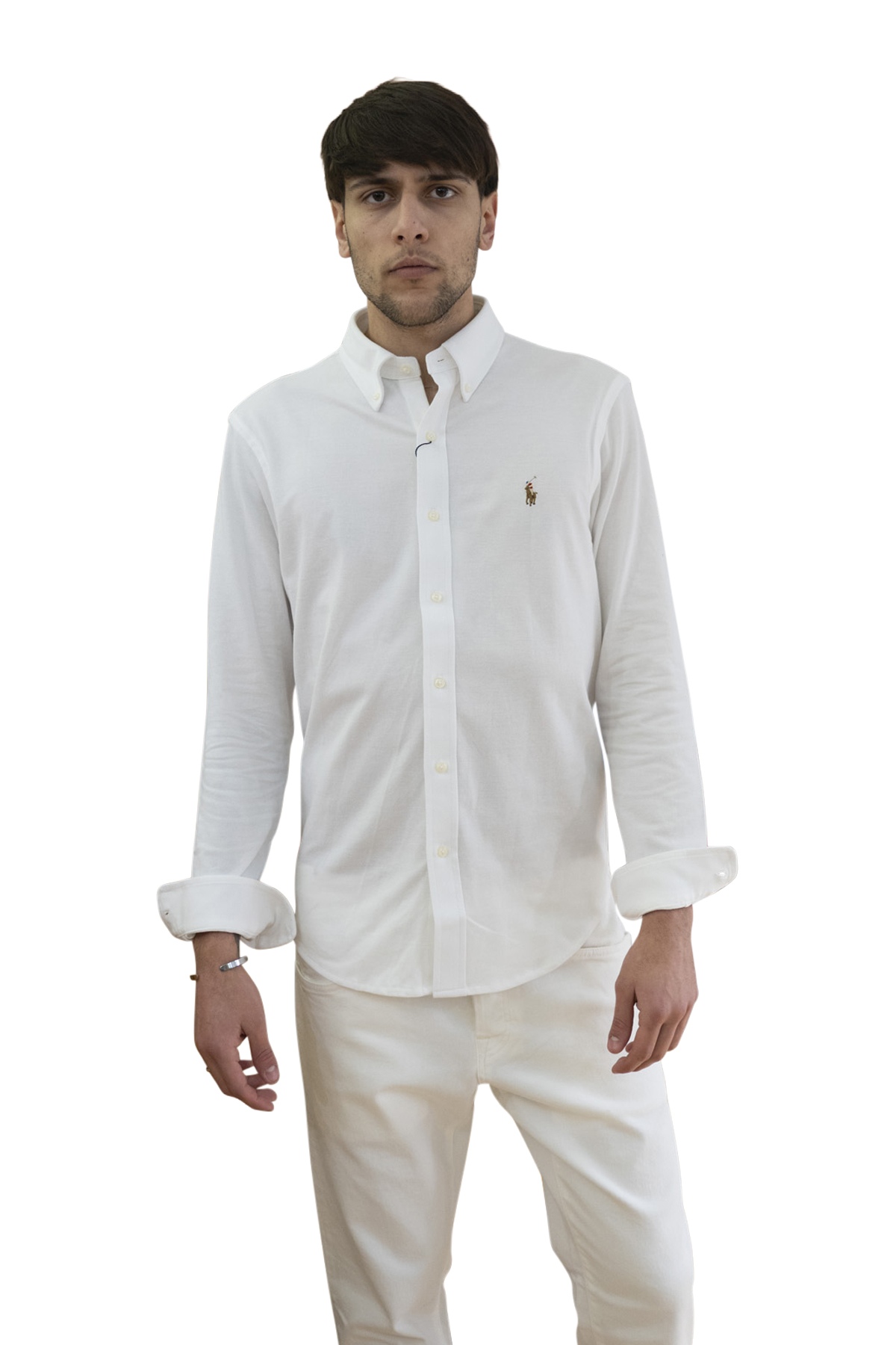 Camicia bianca in jersey