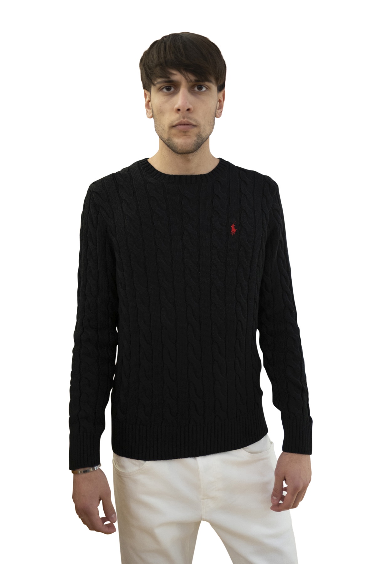 Maglia uomo in cotone nera