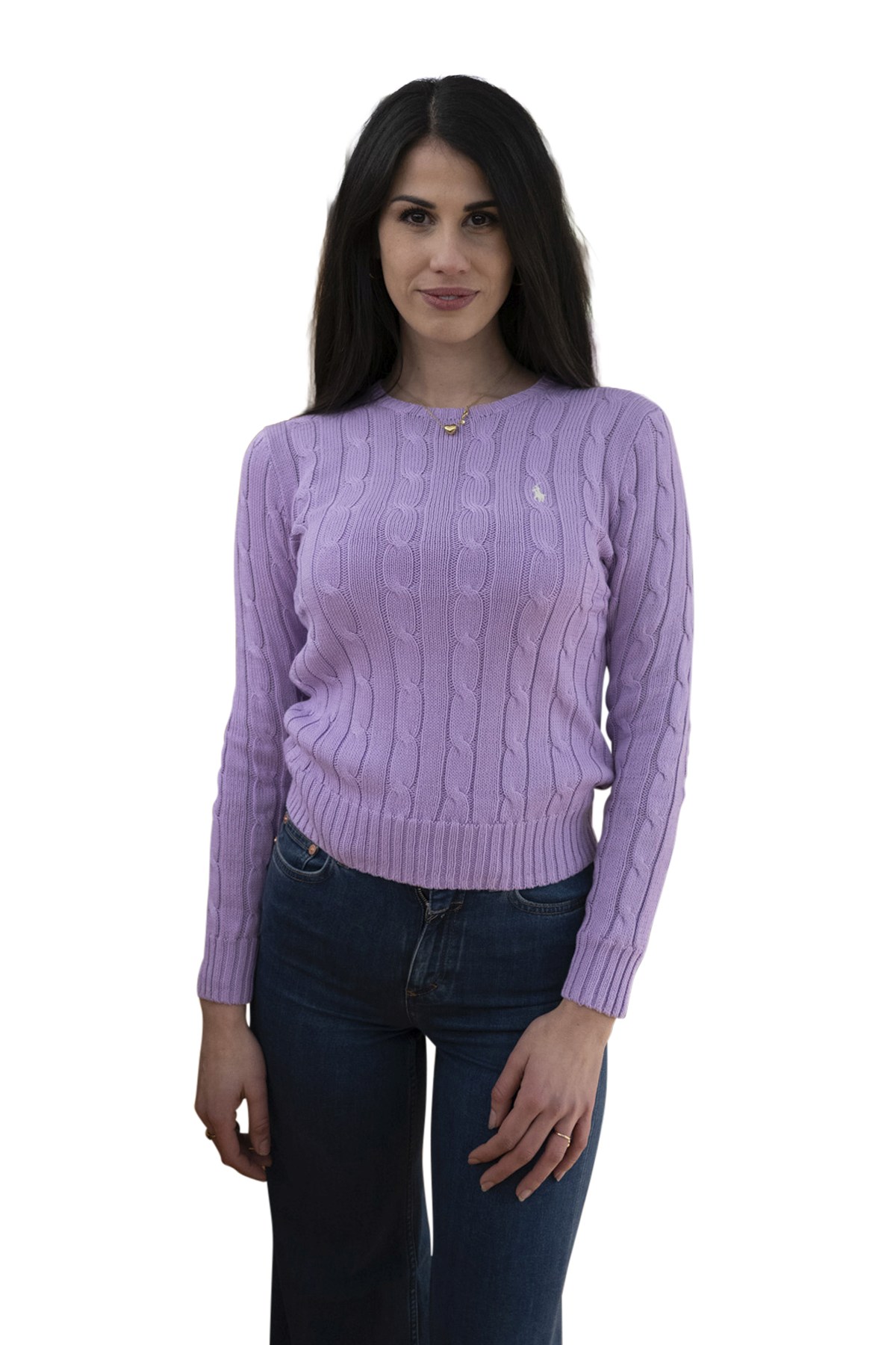 Maglia cotone a trecce astro