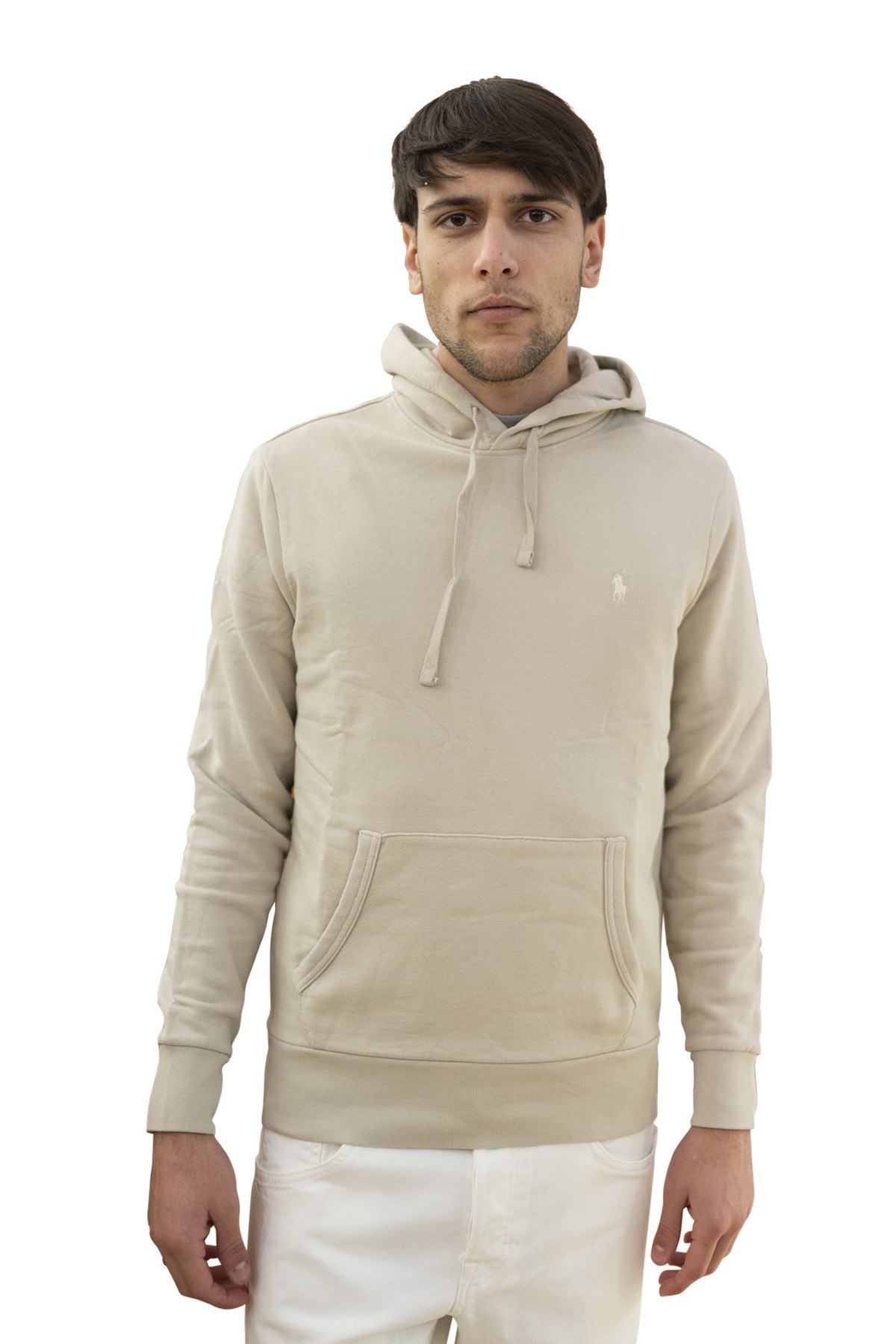 Felpa beige uomo Loopback