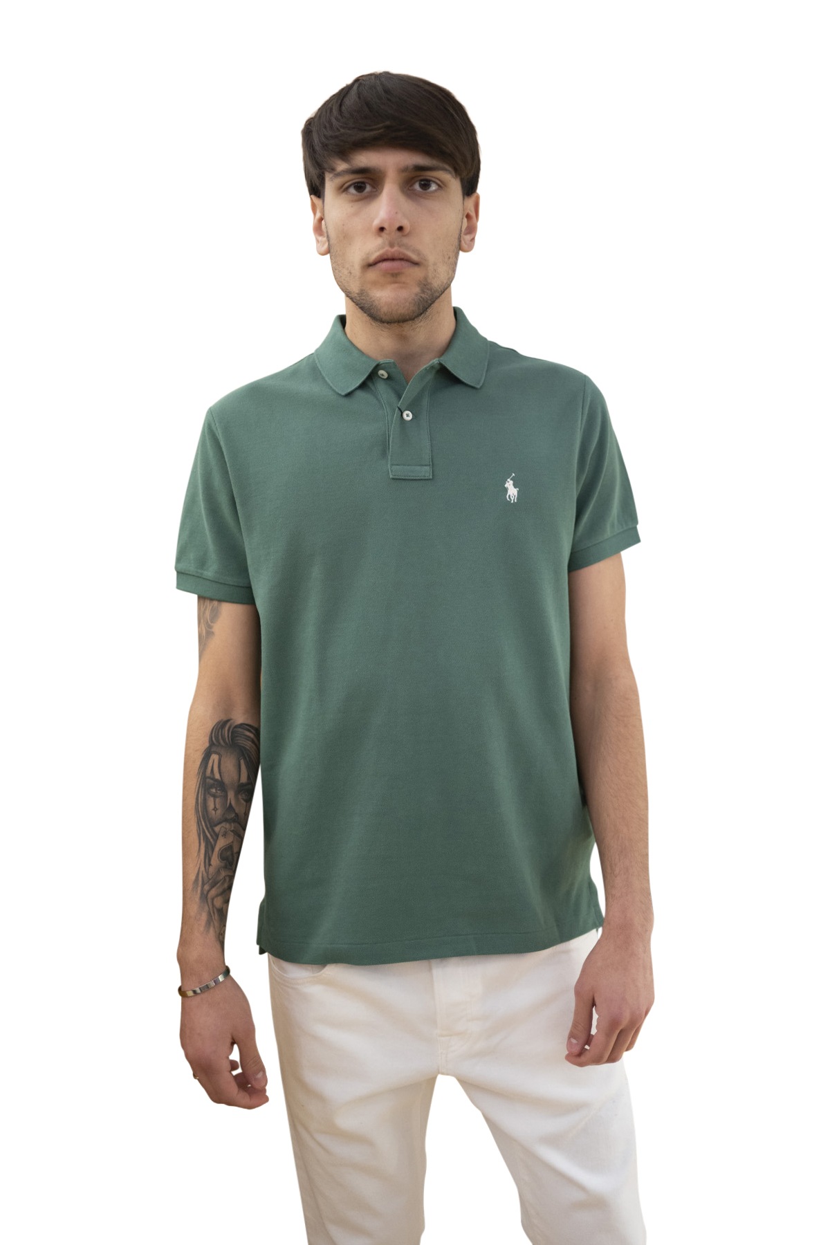 Polo manica corta verde antico