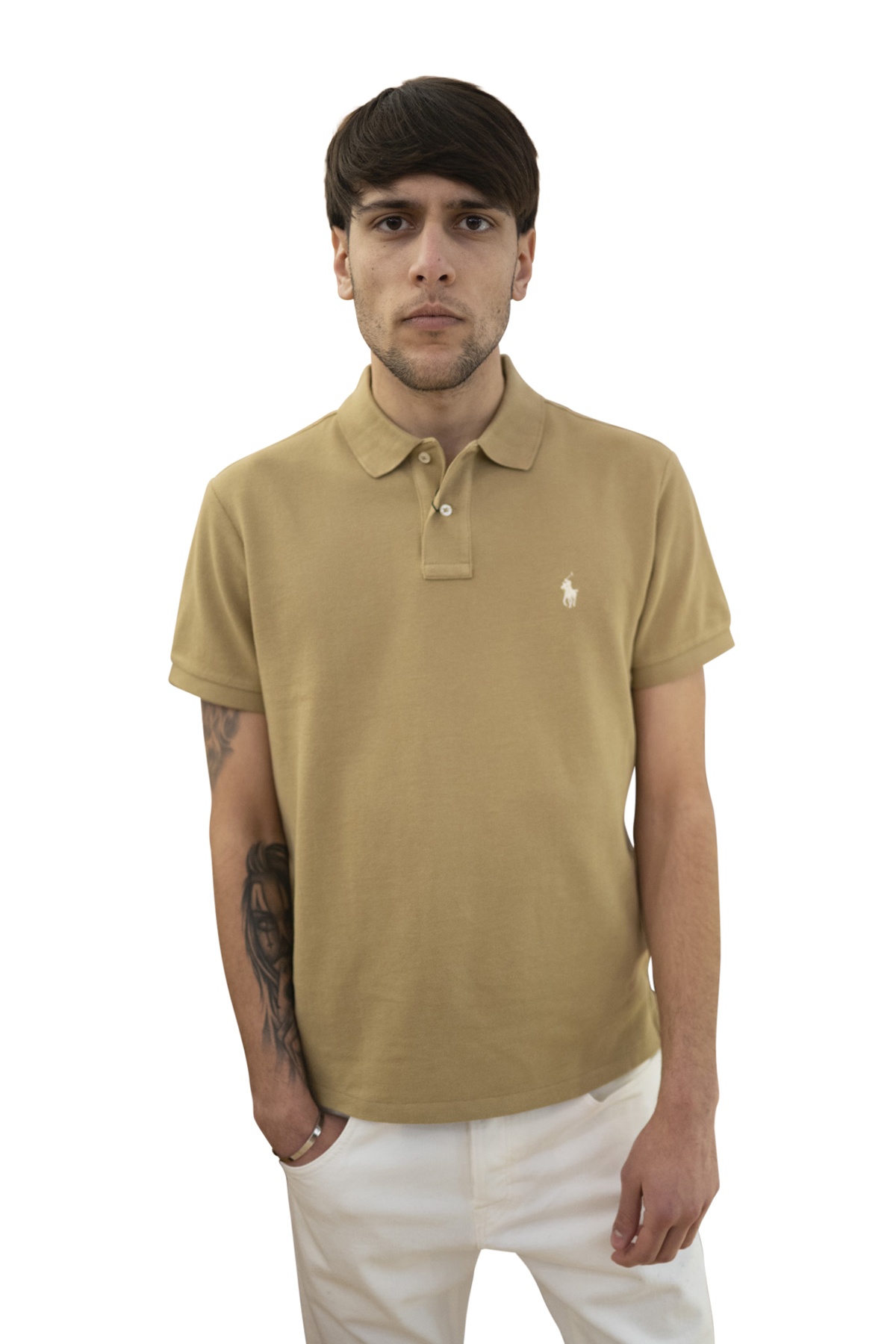 Polo manica corta caffè