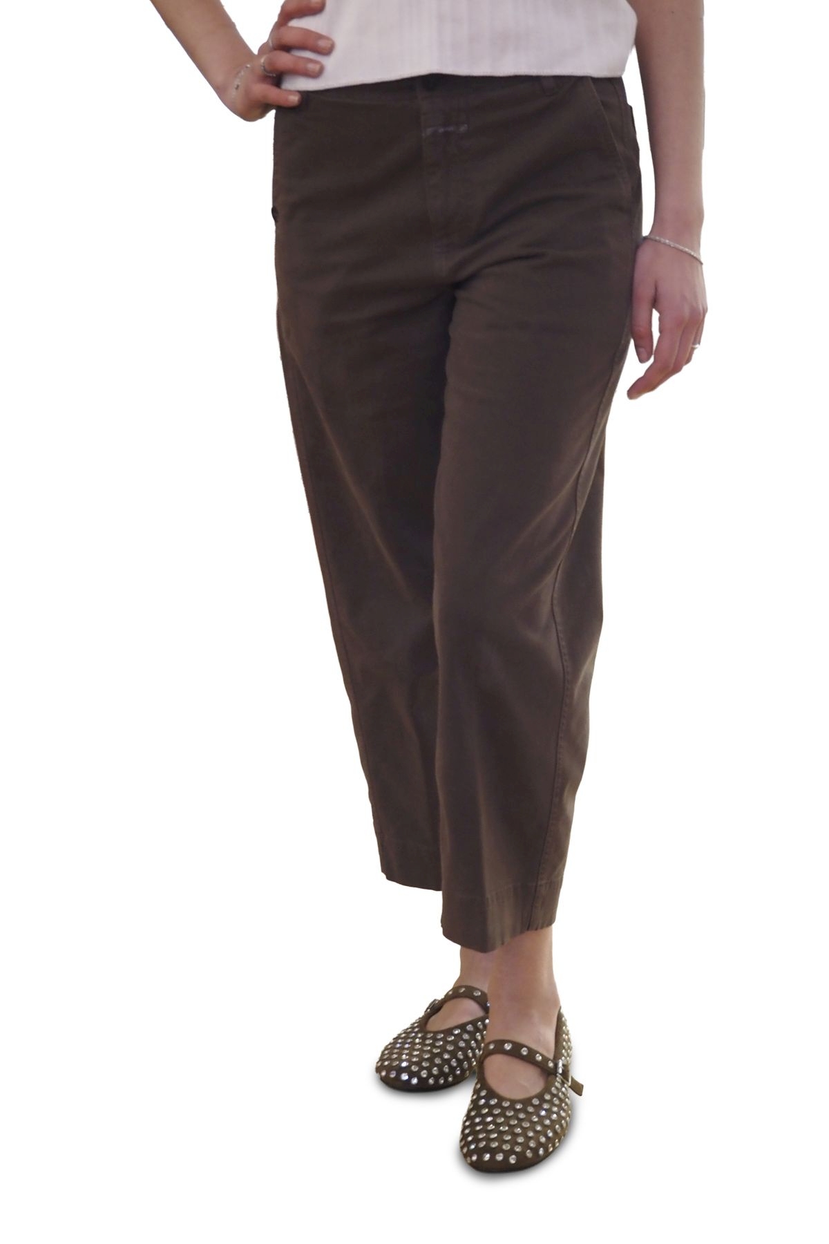 Pantaloni marroni in cotone