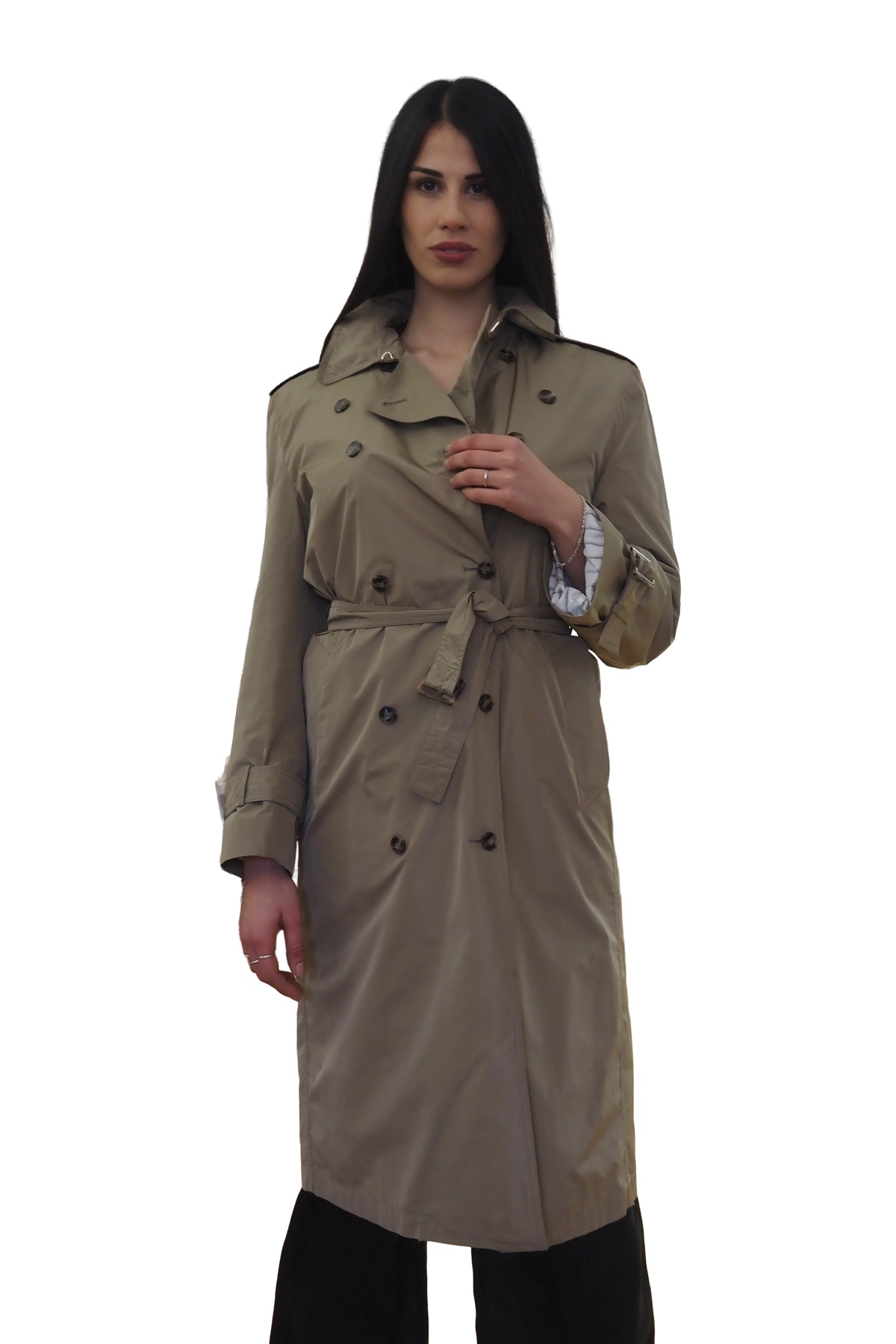 Trench per donna in taffetà