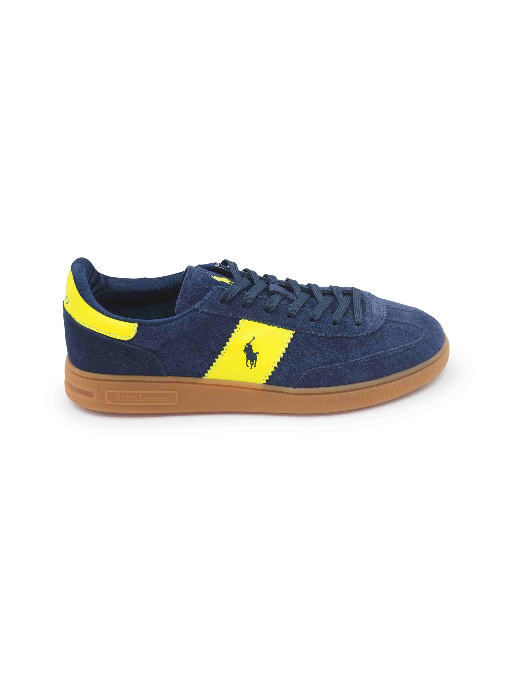 Sneakers uomo Bedford blu e giallo