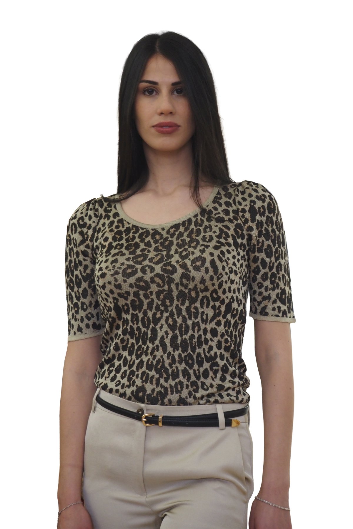 Maglia donna fantasia animalier