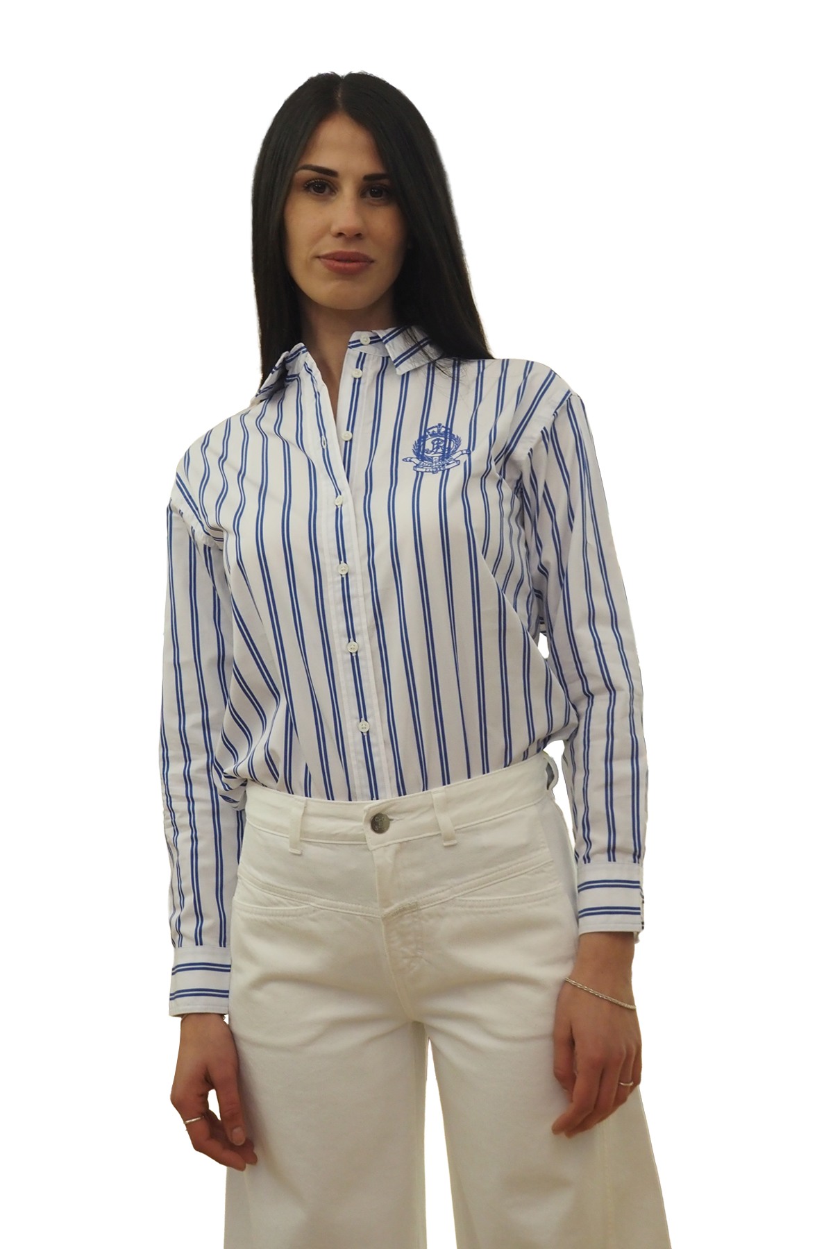 Camicia donna fantasia righe