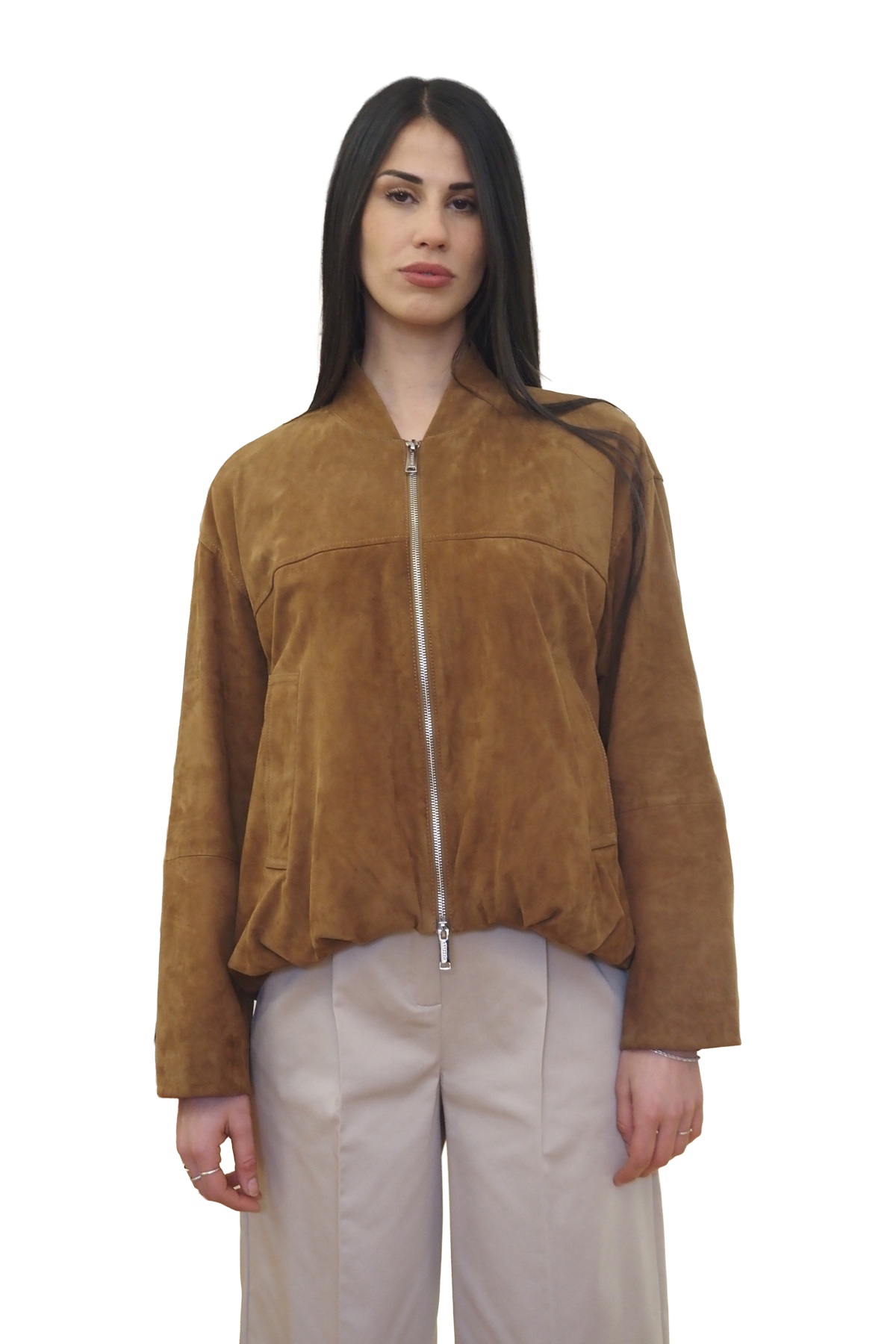 Giacca donna in camoscio