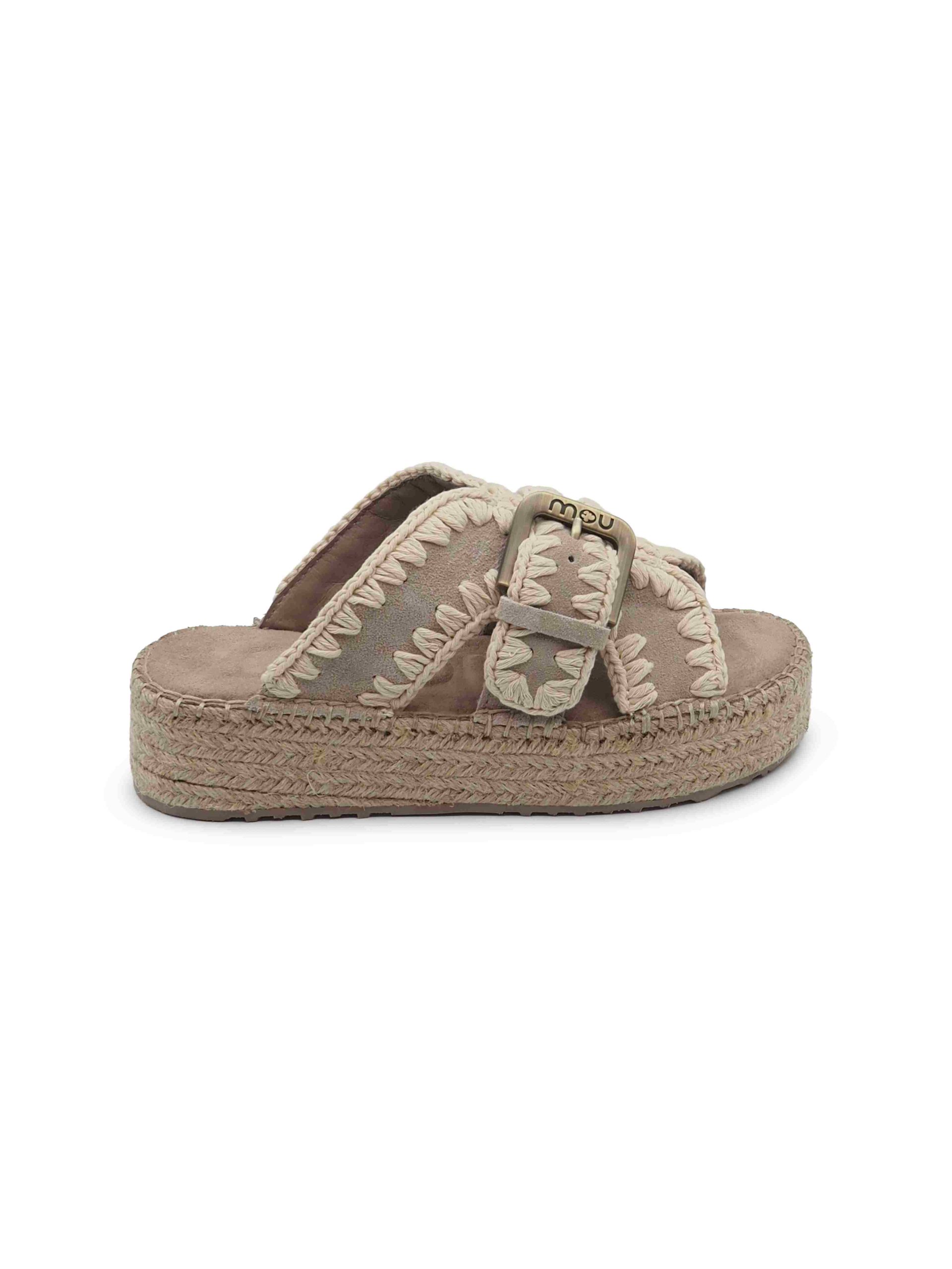 Sandali donna sabbia incrociati