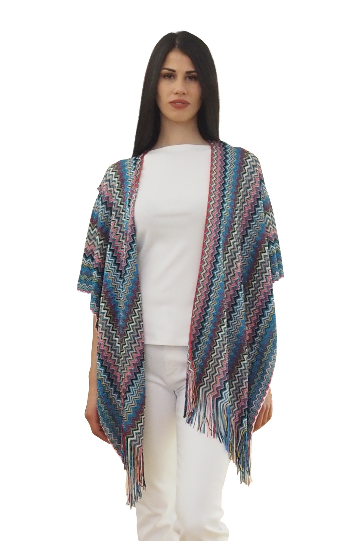Poncho Missoni glitter verde