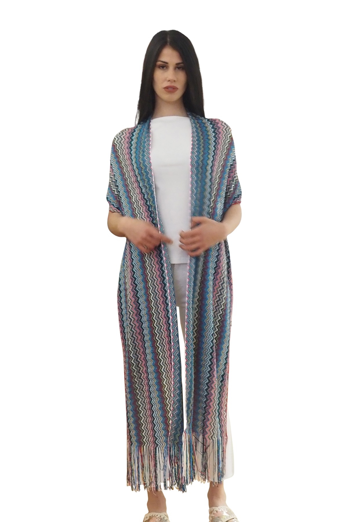 Sciarpa Missoni glitter azzurra