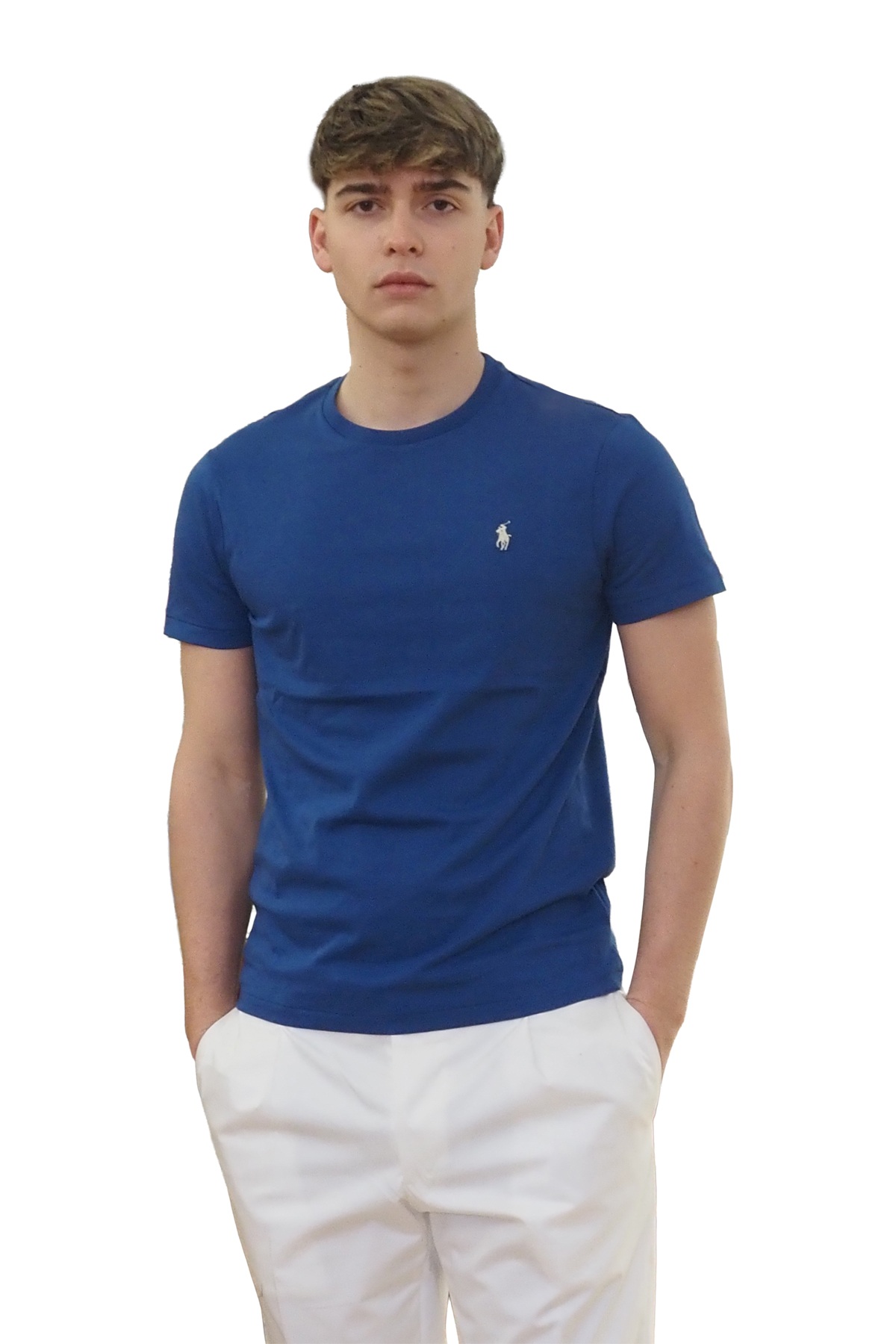 T-shirt azzurra per uomo
