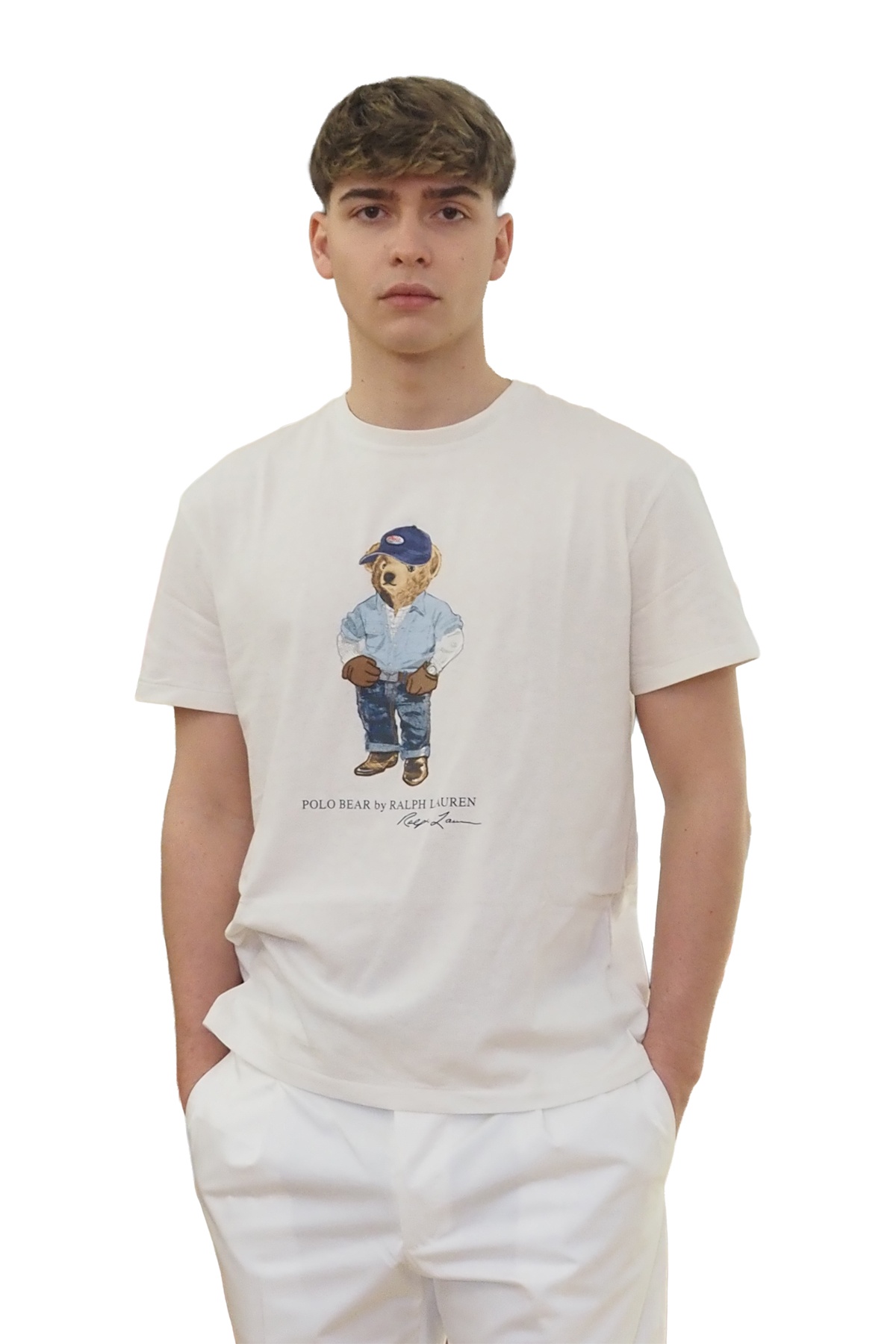 T-shirt con orsetto per uomo