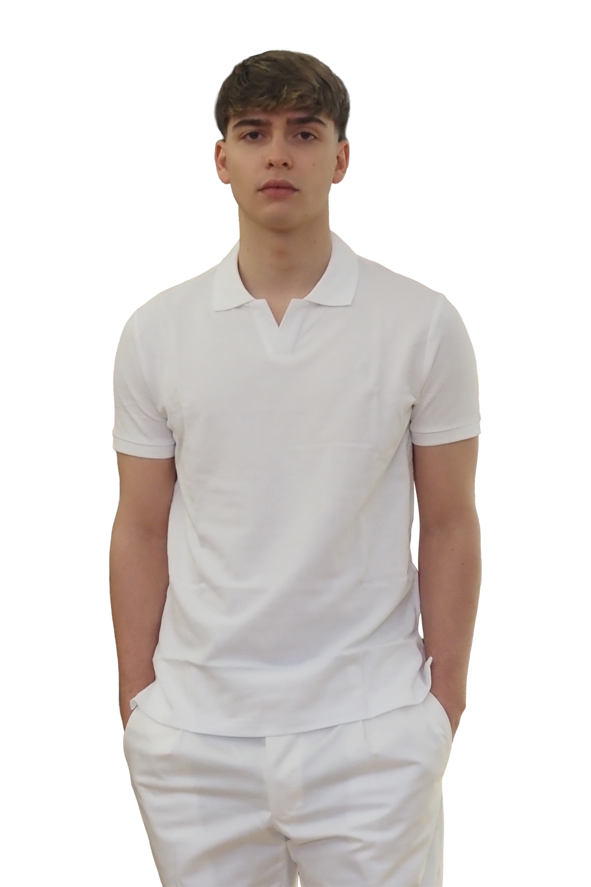 Polo bianca manica corta Johnny