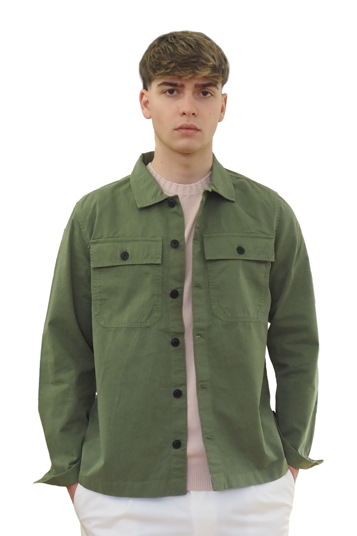 Overshirt per uomo verde