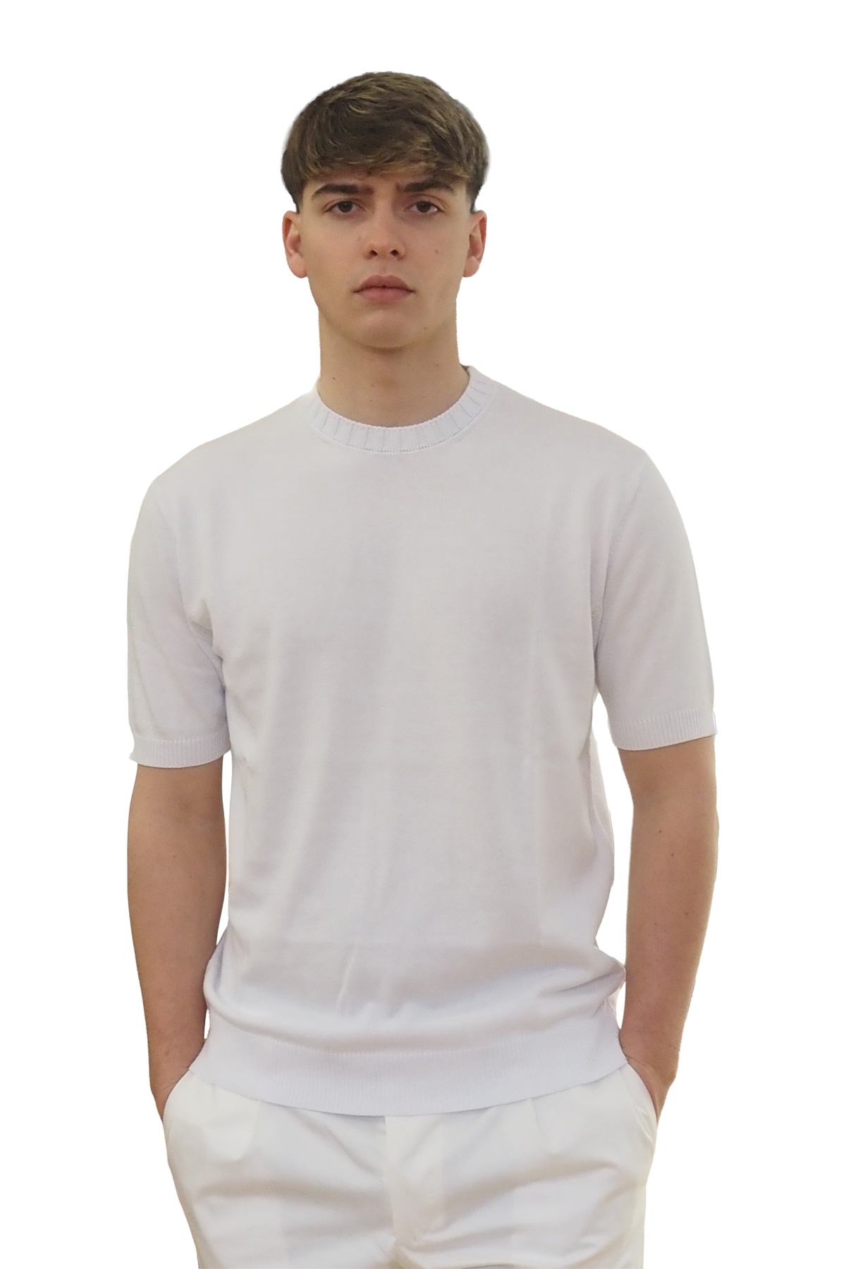 Maglia uomo bianca manica corta